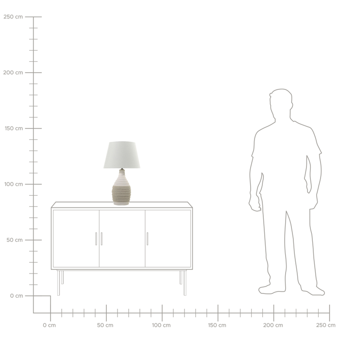 Beliani - TORMES - Tafellamp - Lichtbeige - Porselein