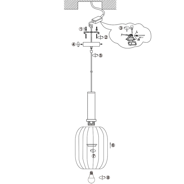 Mexlite Aureole hanglamp Ø17 cm zwart