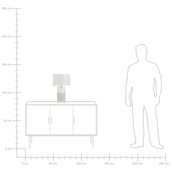 Beliani - NAVIA - Tafellamp - Wit - Porselein