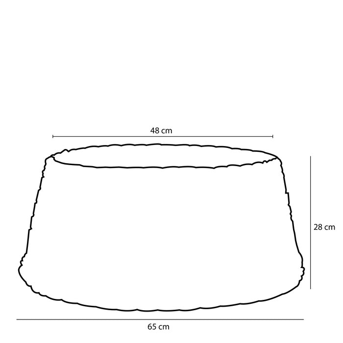 House of Seasons Lorens Kerstboommand - H28 x Ø65 cm - Lichtbruin