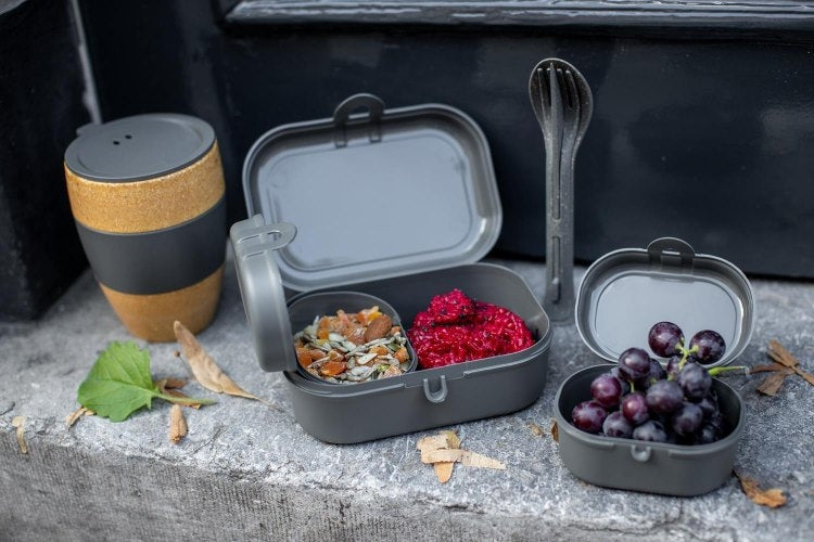 Lunchbox Set, Mini, 3 Delig, Organic, As Grijs - Koziol | Pascal Ready