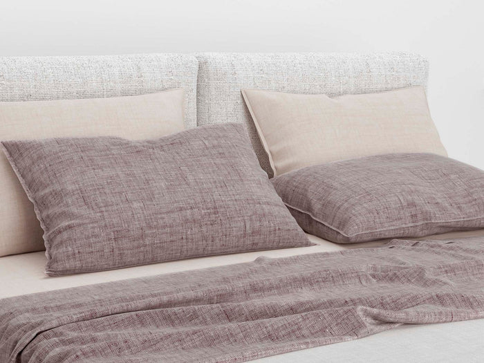 Zo Home Lino Kussensloop Linnen Look - purple 80x80cm