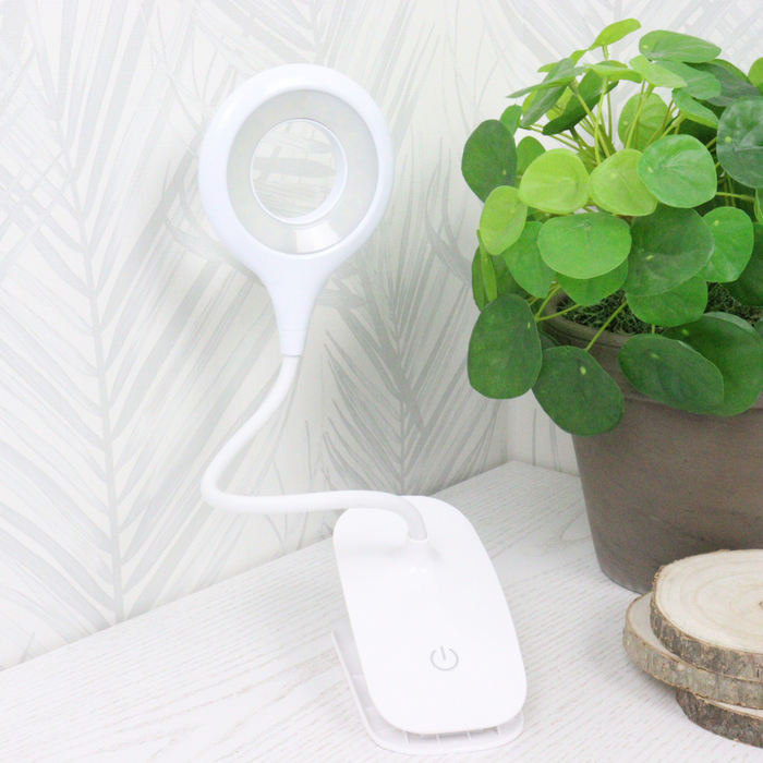 Orange85 Leeslampje voor Boek Met Klem Klemlamp Verstelbaar LED Wit...