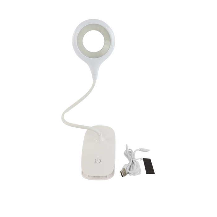 Orange85 Leeslampje voor Boek Met Klem Klemlamp Verstelbaar LED Wit...