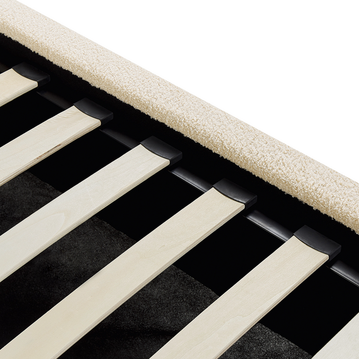 Beliani-VAUCLUSE-Bed met opbergruimte-Beige-160 x 200 cm-Polyester