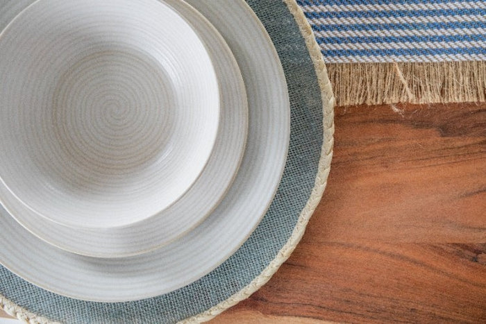 Placemats, Set van 4 Stuks, Geweven, Grijs, 39 cm - Creative Tops