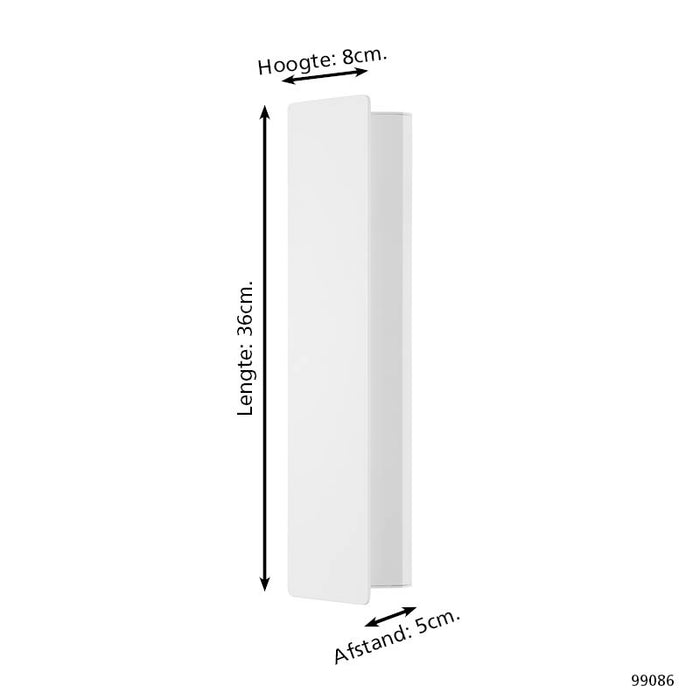 EGLO Zubialde Wandlamp - LED - 36 cm - Wit