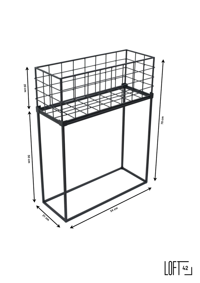 LOFT42 Atlanta Plantentafel - Zwart - Metaal