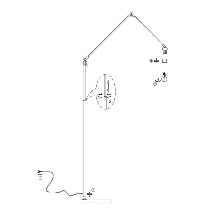 Steinhauer Vloerlamp modern - Metaal -