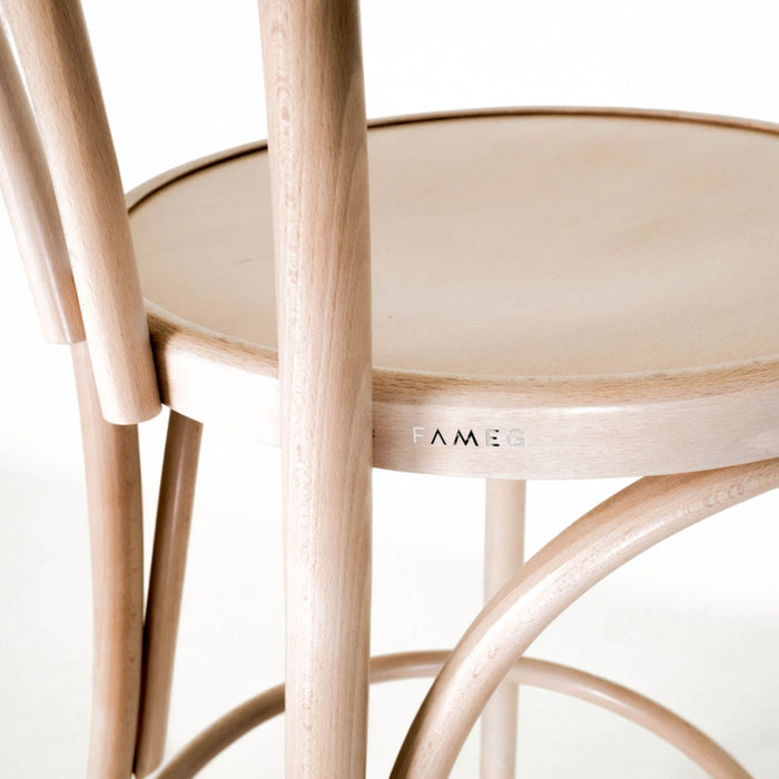Fameg Vienna Thonet No. 18 houten barkruk whitewash - 75 cm