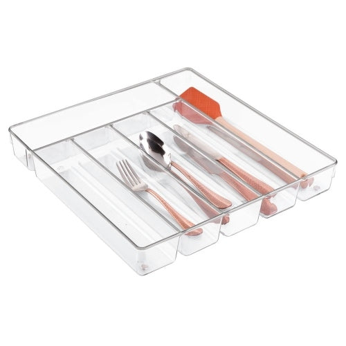 Lade Organizer, 6 Vakken, 34.8 x 34.3 x 5.1 cm, Kunststof, Transparant