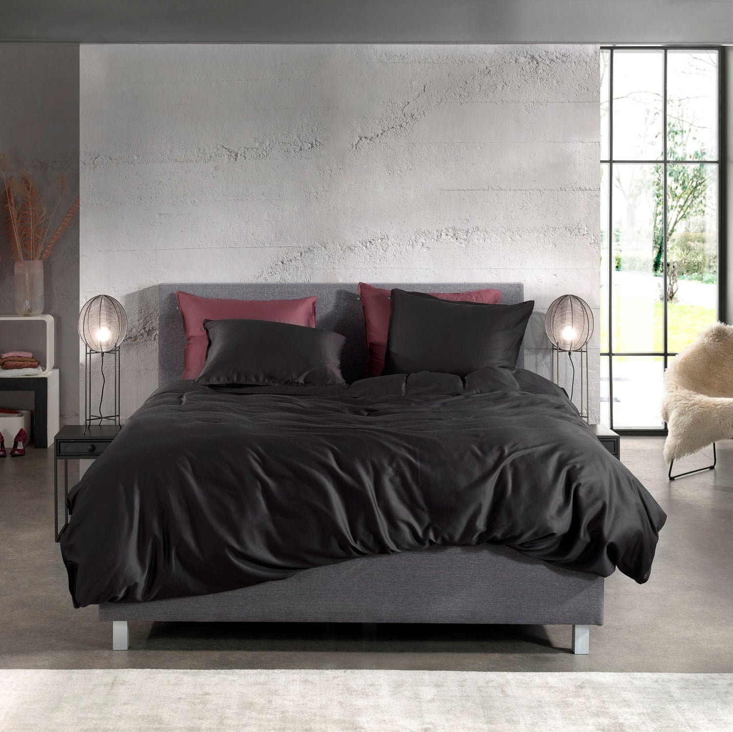 Zo!Home Satinado Dekbedovertrek 260 x 220 cm - Night Black