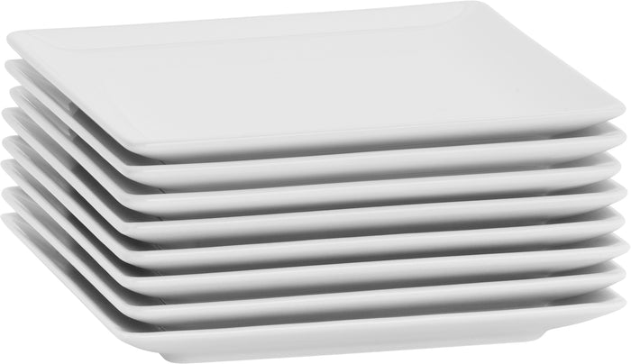 Lite-Body Hermes Gebaksbordjes - Set van 8 stuks - Ø16 cm - Wit