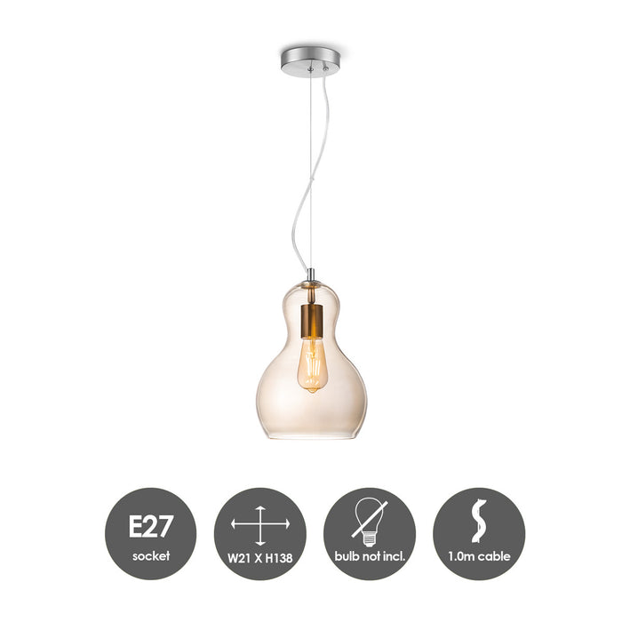 Home sweet home Bello Hanglamp 21 cm – Amber