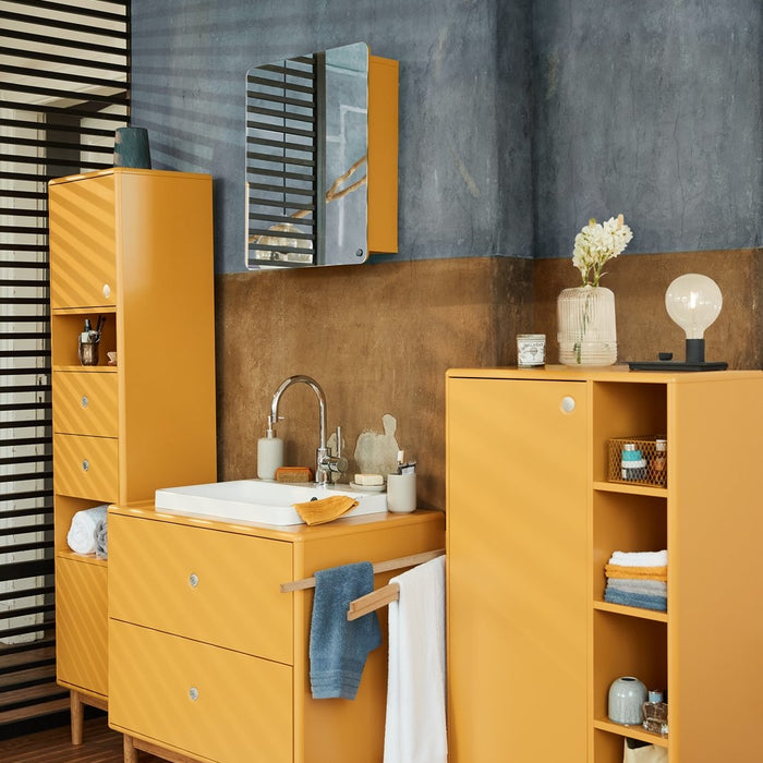 Tenzo Color Bath Badkamerkast met Vakken Mosterd