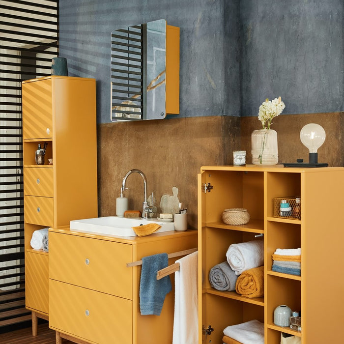 Tenzo Color Bath Badkamerkast met Vakken Mosterd