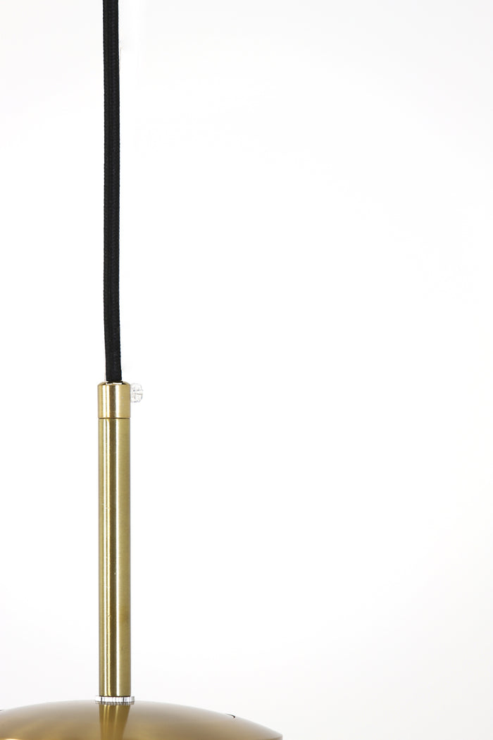 Light&living Hanglamp Ø30 cm MAGDALA glas licht grijs+goud