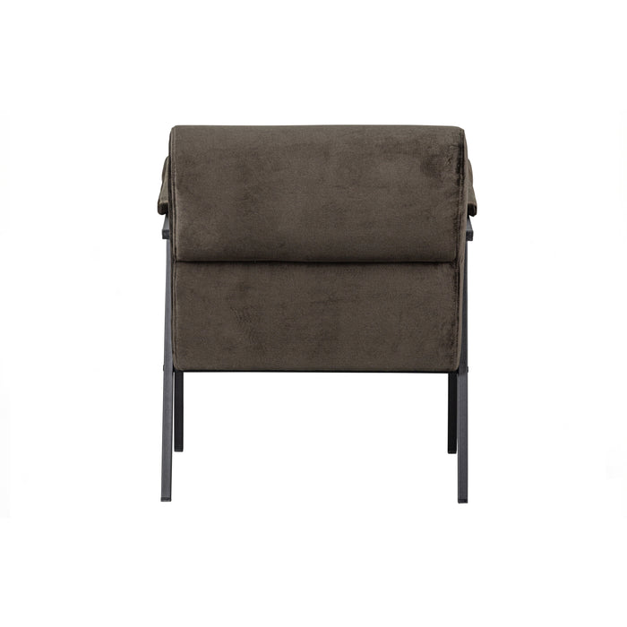 WOOOD Scott Fauteuil - Velvet - Warm Groen - 75x65x83
