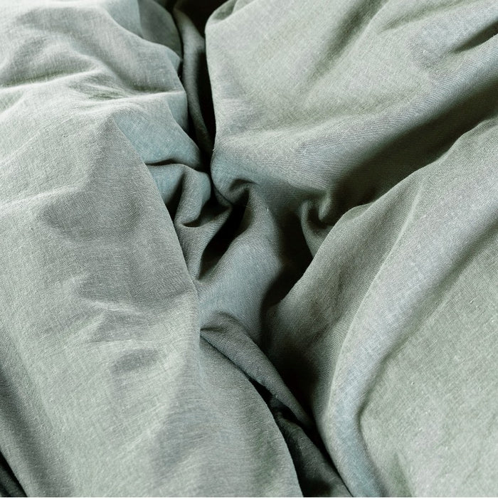 Halflinnen - Groen Maat: Lits-jumeaux (240 x 200|220 cm)