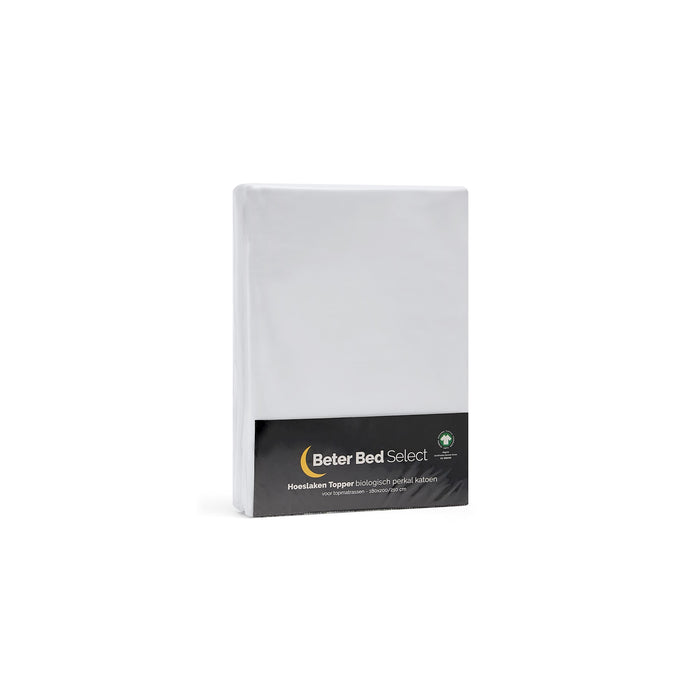 Beter Bed Select Hoeslaken Biologisch perkal topper - 180 x 200|210 cm