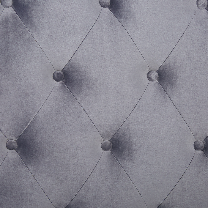 Beliani - FORBACH - Tweepersoonsbed - Grijs - 160 x 200 cm - Fluweel