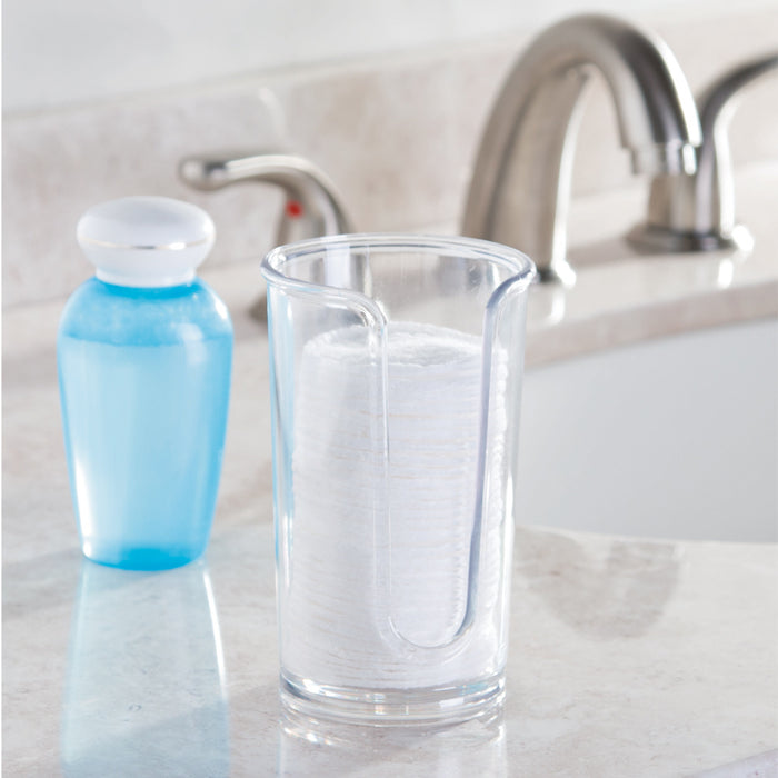 Wattenschijfjeshouder, 7.5 x 13 cm, Transparant, Kunststof - iDesign |