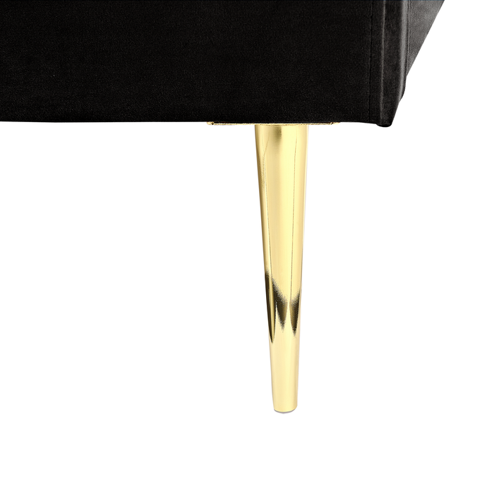 Beliani - FLAYAT - Tweepersoonsbed - Zwart - 160 x 200 cm - Fluweel