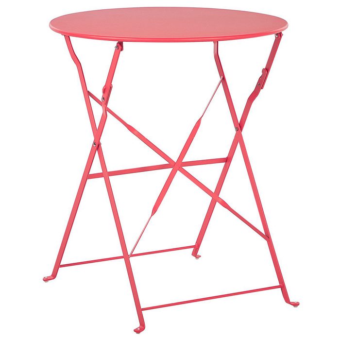 Beliani - FIORI - Bistroset voor 2 - Rood - Staal