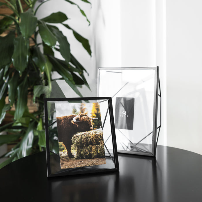 QUVIO Fotolijstje hexagon staal 15 x 15cm - Zwart