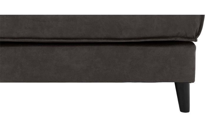 Goossens Hocker Jonas in microleer, grafiet