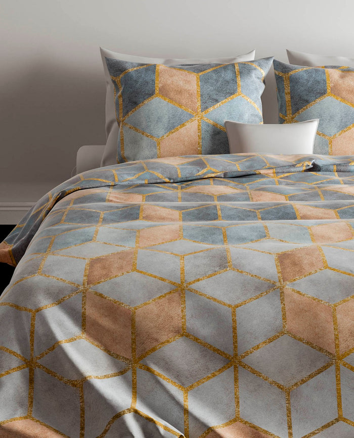 Zo Home Dekbedovertrek Flanel Makalo - blauw