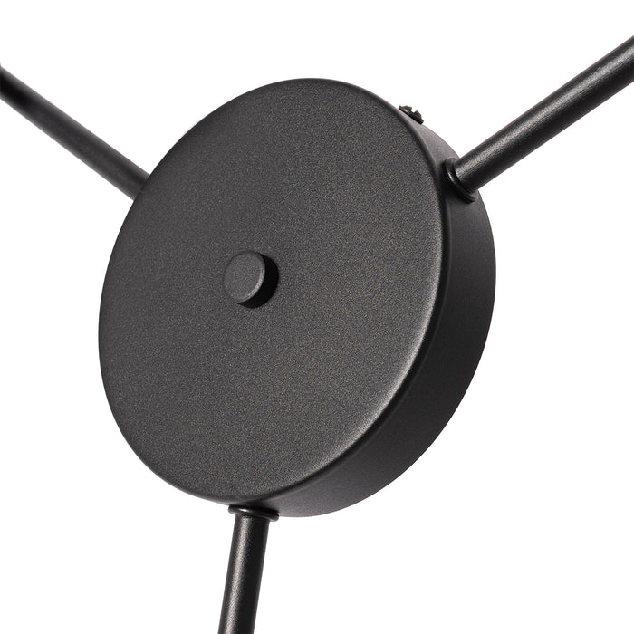 QAZQA Plafondlamp zwart met gouden binnenkant 3-lichts - Multidrum