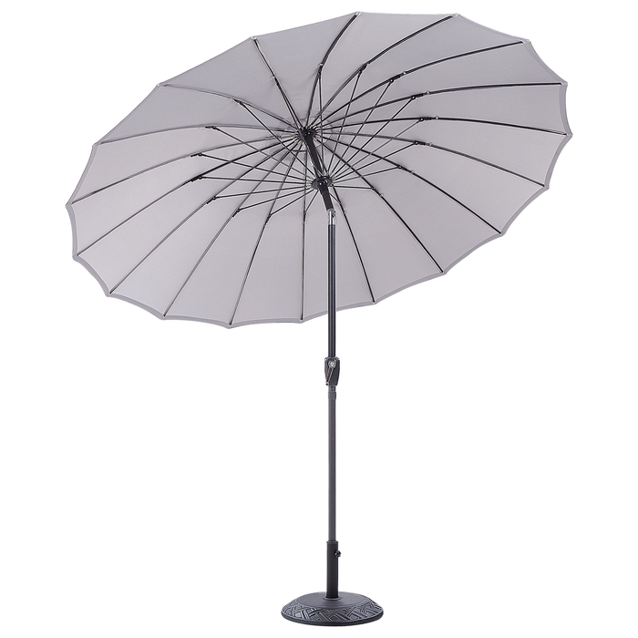 Beliani - BAIA - Parasol - Grijs - 270 cm - Polyester