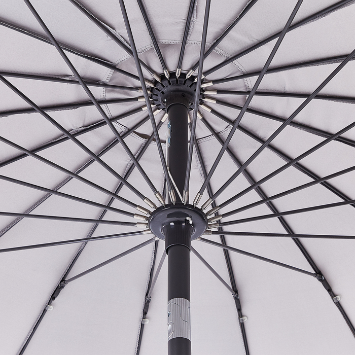Beliani - BAIA - Parasol - Grijs - 270 cm - Polyester