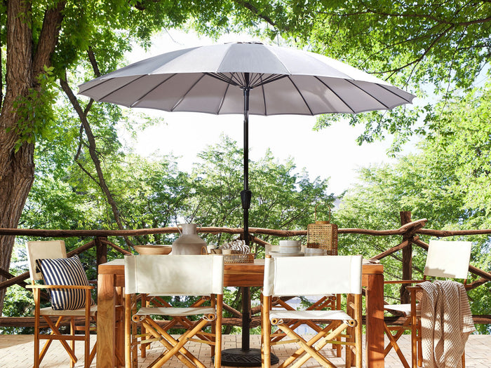 Beliani - BAIA - Parasol - Grijs - 270 cm - Polyester