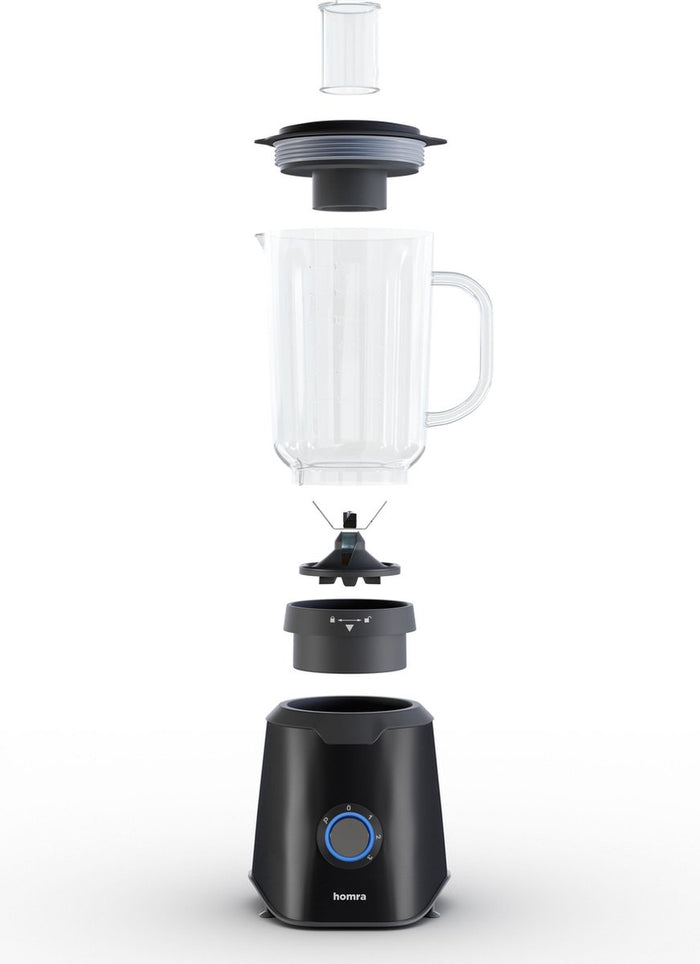 Homra blender - 1500 ml - zwart