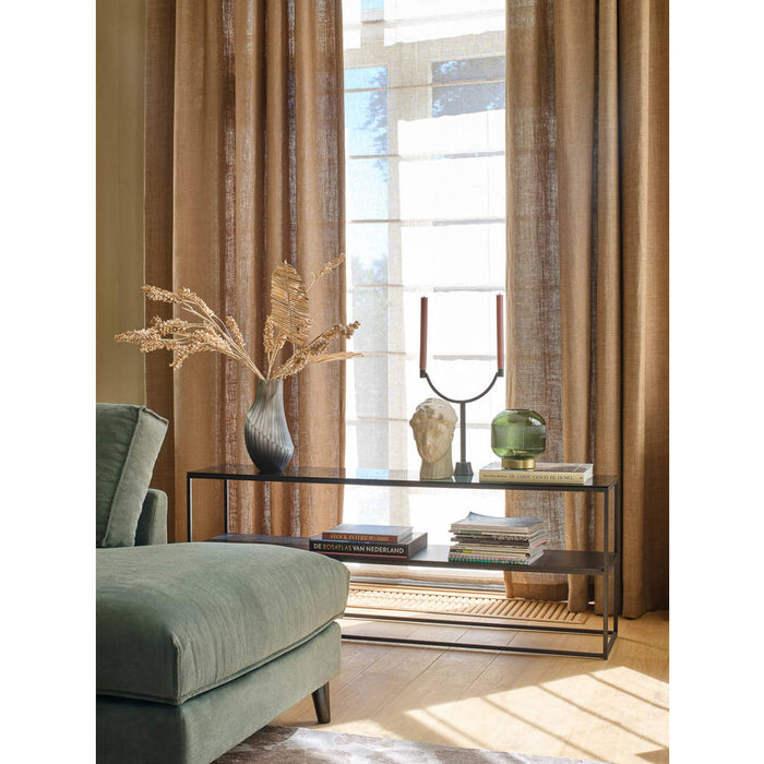 Goossens Sidetable Arvid in Glas zwart