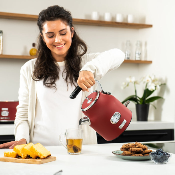 Westinghouse Retro Bundel - Waterkoker + Broodrooster + Blender - Rood