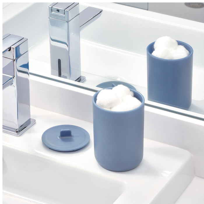 Wattenschijfjes Houder, 8 x 8 x 13.1 cm, Kunststof, Zwart - iDesign |