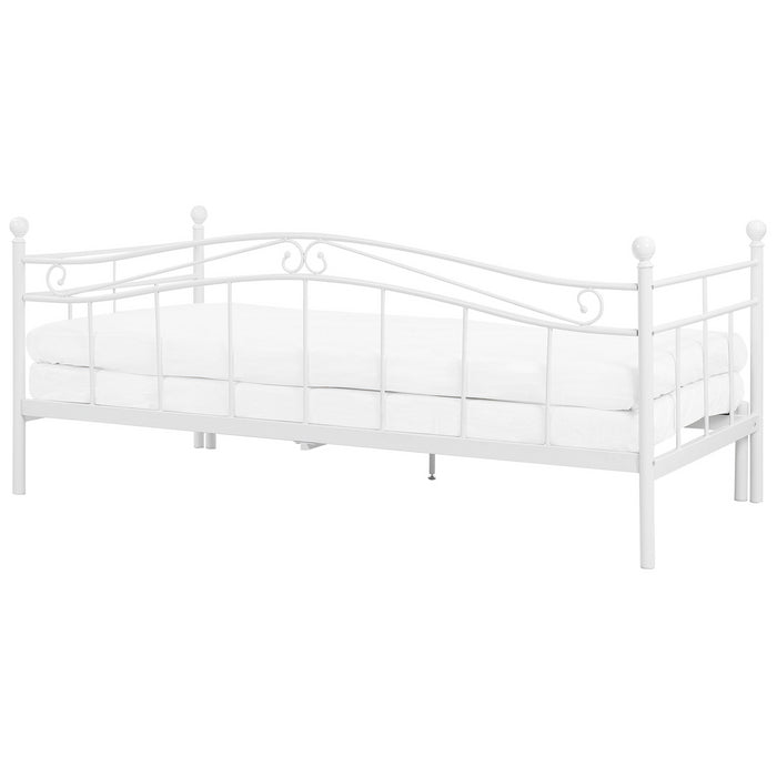 Beliani - TULLE - Onderschuifbed - Wit - 80 x 200 cm - Metaal