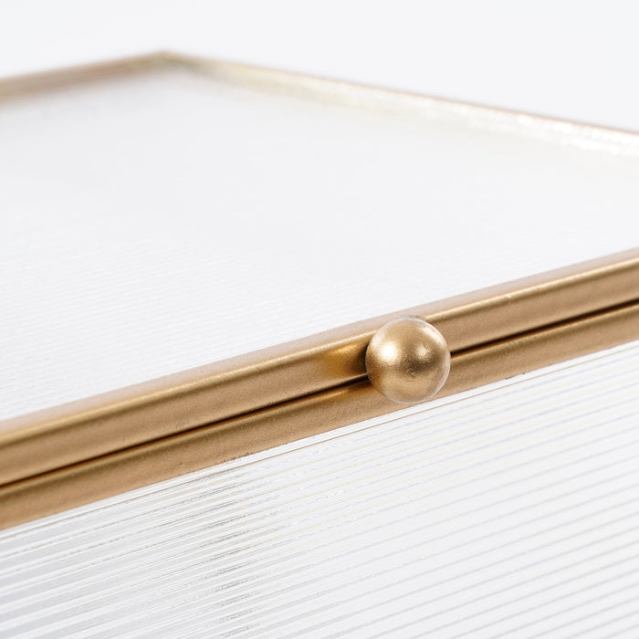 Mica Decorations Stielo Opbergdoosje - L18 x B14 x H7 cm - Goud