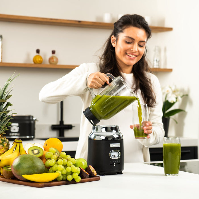 Westinghouse Retro Bundel - Waterkoker + Broodrooster + Blender -Zwart