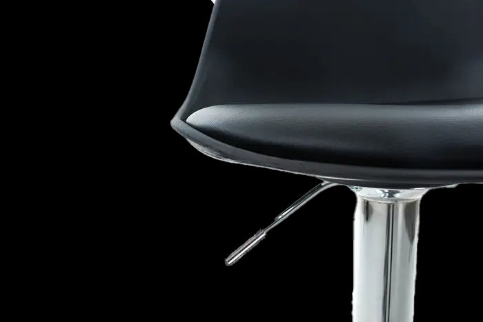 Essence Fuerta draaibare barkruk zwart - chroom onderstel