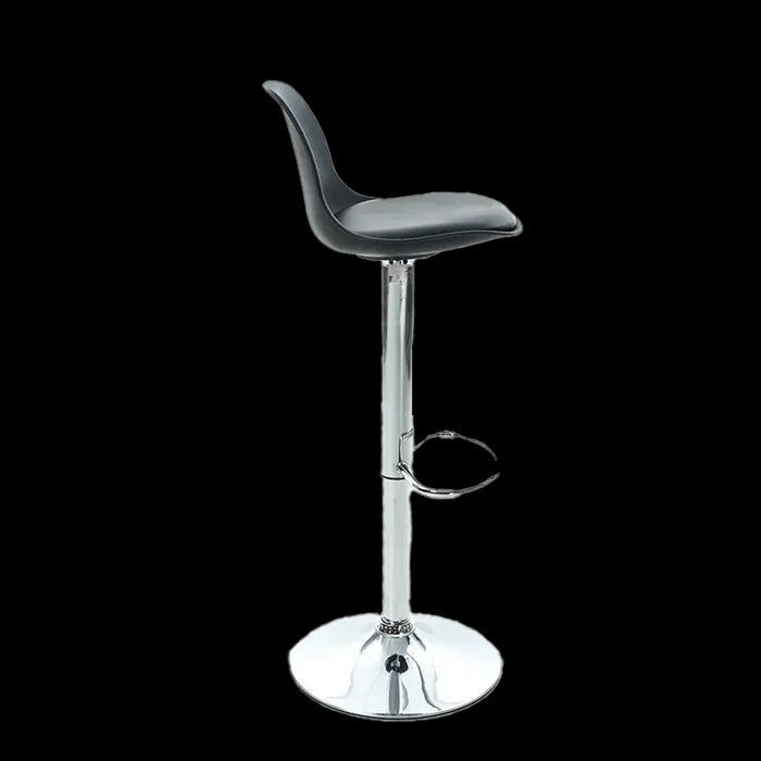 Essence Fuerta draaibare barkruk zwart - chroom onderstel