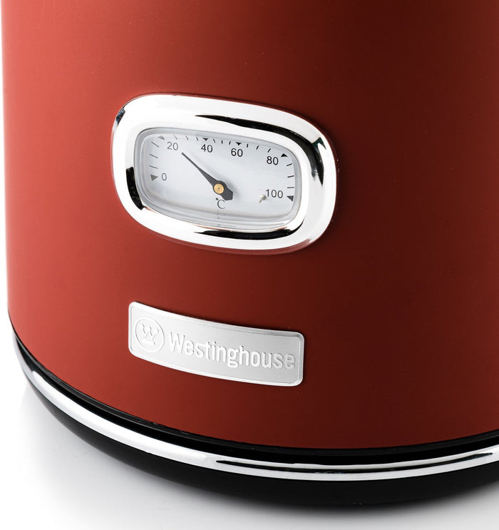 Westinghouse Retro Bundel - Waterkoker + 2 sneden Broodrooster - Rood