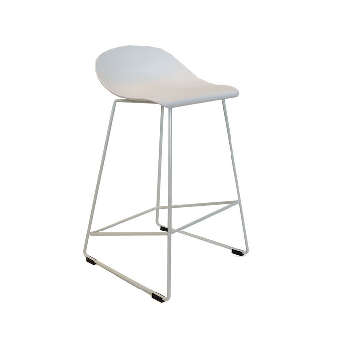 Livin24 Scandinavische Barkruk Ellen wit 66cm - Barkrukken set van 2