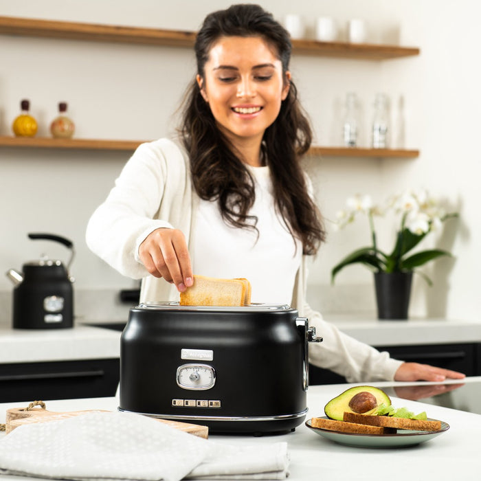 Westinghouse Retro Set- Waterkoker + Broodrooster +  Staafmixer -Zwart