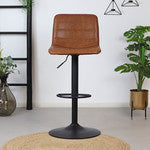 Bronx71 Industriële Barkruk Boston leer cognac 60 - 76 cm - draaibaar