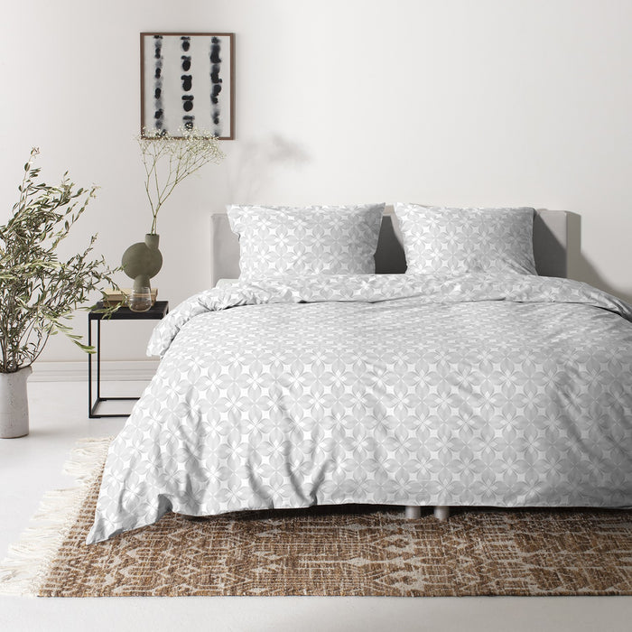 Cinderella Lilou - Dekbedovertrek - Satijn - 200x200|220 cm - White