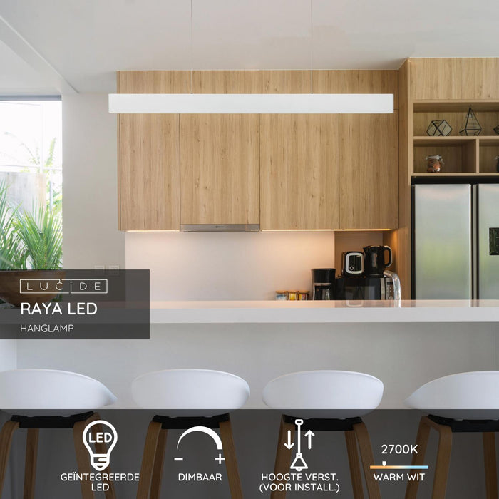 Lucide RAYA LED Hanglamp - Wit